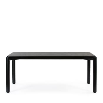 Atlas - Table à manger en bois 180x100cm noir