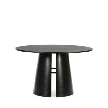 Cep - Table à manger ronde en bois D137cm noir