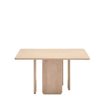 Arq - Table à manger carrée en bois 137x137cm bois clair
