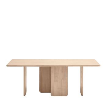 Arq - Table à manger en bois 200x100cm bois clair
