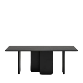 Arq - Table à manger en bois 200x100cm noir