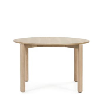 Atlas - Table à manger ronde en bois D120cm bois clair