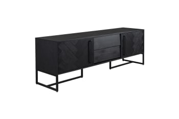 Class sideboard - Soporte de tv de madera y acero negro l 180