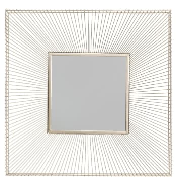 Dimension - Miroir carré en acier champagne 91x91