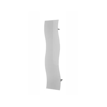 Alessandro - Porte-manteau effet bois blanc brillant 40x27h186 cm