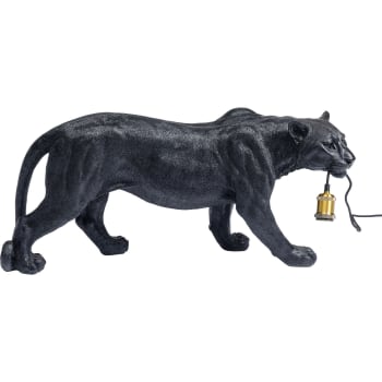 Animal bagheera - Lampe panthère en polyrésine noire