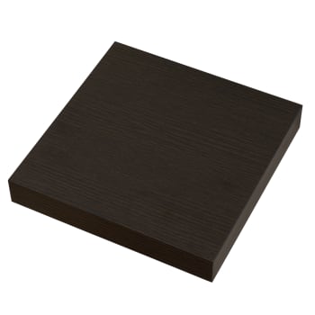 ROMA - Set di 2 mensole da parete 25x25 cm in mdf marrone wenge