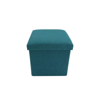 Pouf contenitore cubo 30x30x30 in similpelle nero COLORFUL LIFE