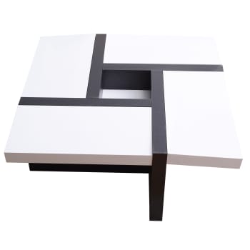 Tavolino da Salotto，Tavolino da caffè，Tavolino basso Bianco 102x55x45 cm  Legno Multistrato ASFV381079 MaisonChic