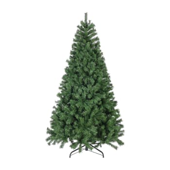 SANTA CLAUS - Árbol de Navidad artificial de PVC verde y metal Alt. 180 cm