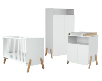 PIRATE - Chambre bébé lit, commode à langer et armoire en bois PIRATE