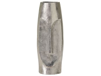 Caral - Aluminium Blumenvase 32 cm Silber