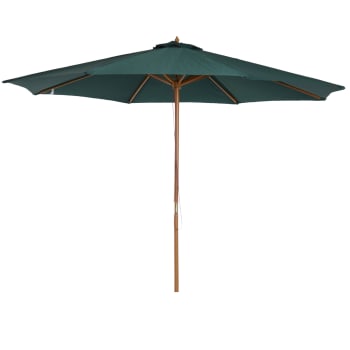 OUTSUNNY OMBRELLONE GIARDINO Esterno Inclinabile Ombrellone Sole Luce LED Manovella Nero EUR 67