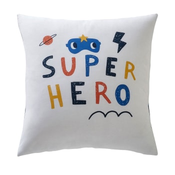 Super heros - Taie sac 63x63 multicolore en coton