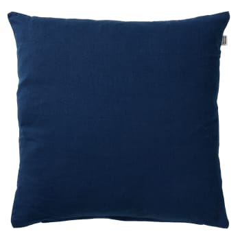 James - Coussin - bleu en coton 45x45 cm uni