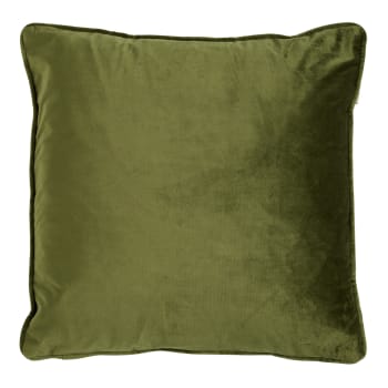 FINN - Coussin - vert en velours 45x45 cm uni