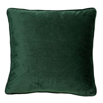 Finn - Coussin - vert en velours 45x45 cm uni