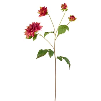 Clara - Tige de dahlia artificielle rose fuchsia H80