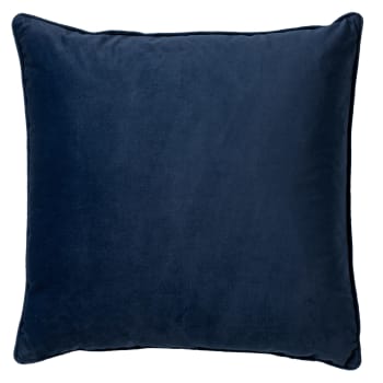 FINN - Housse de coussin bleu en velours-45x45 cm uni