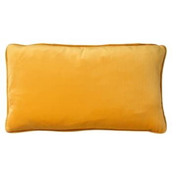 FINN - Housse de coussin jaune en velours-30x50 cm uni