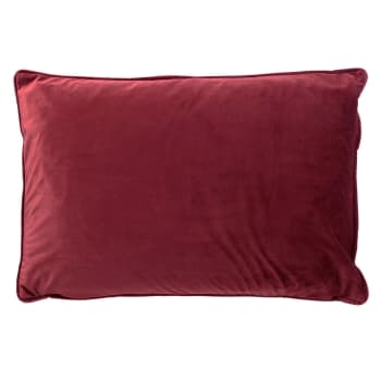 Housse de coussin rouge en velours-40x60 cm uni