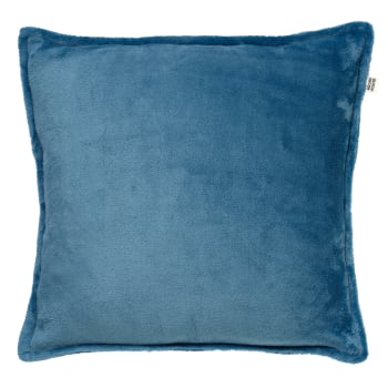Coussin - bleu en velours 45x45 cm uni