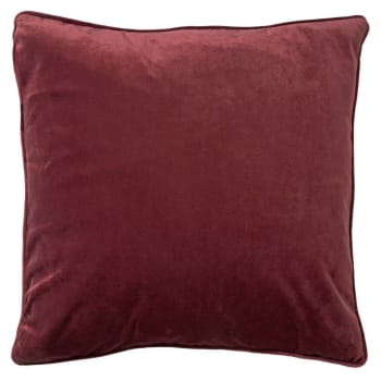Coussin - rouge en velours 45x45 cm uni