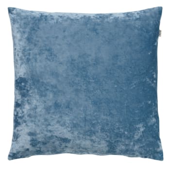 Coussin - bleu en velours 45x45 cm uni