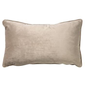 FINN - Housse de coussin beige en velours 30x50 cm uni