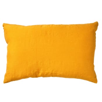 Linn - Coussin - jaune en laine 40x60 cm uni