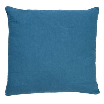 Linn - Coussin - bleu en laine 45x45 cm uni