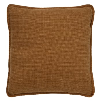 Coussin - marron en coton 45x45 cm uni