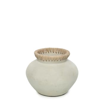 STYLY - Vase en terre cuite gris naturel H19