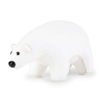 Fermalibri fatto a mano "orso polare" 0,5kg bianca