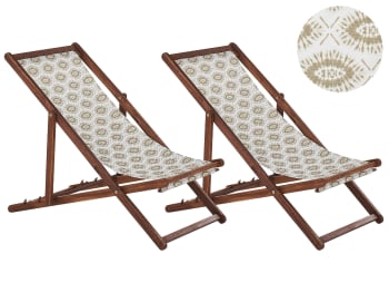 Sdraio da giardino, 2x Sdraio pieghevole, Sdraio da spiaggia, fino a