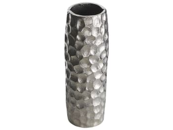 Calakmul - Aluminium Blumenvase 32 cm Silber