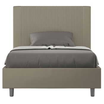 Goya - Letto una piazza e mezza contenitore 120x190 similpelle cappuccino