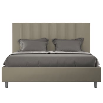 Goya - Letto matrimoniale con rete 160x200 similpelle cappuccino