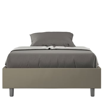 Azelia - Letto una piazza e mezza senza rete 120x200 similpelle cappuccino