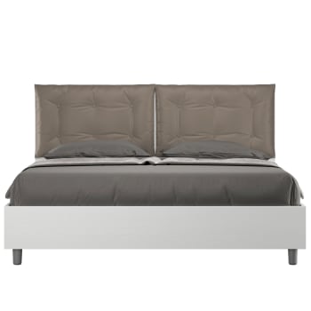 Egos annalisa - Letto matrimoniale senza rete 160x190 similpelle cappuccino