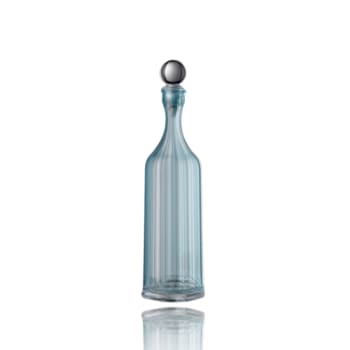 Bottiglia di design in acrilico H 35,5 cm per la tavola turchese