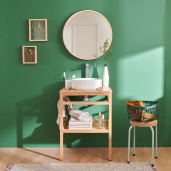 Hopp - Meuble de salle de bain 60 cm HOPP avec miroir et vasque ronde DIEGO
