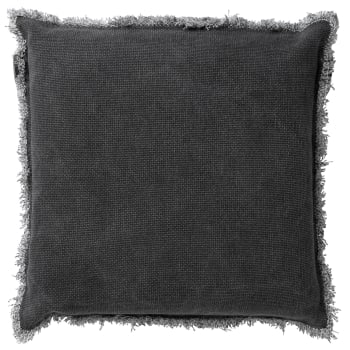 Burto - Coussin - gris en coton 60x60 cm uni
