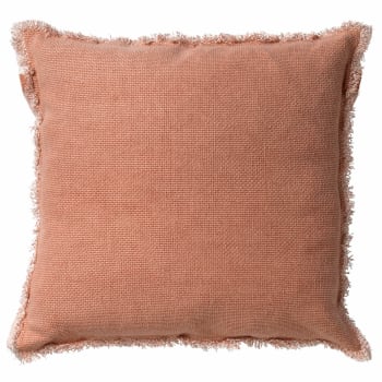 Burto - Coussin rose en coton 60x60 cm uni