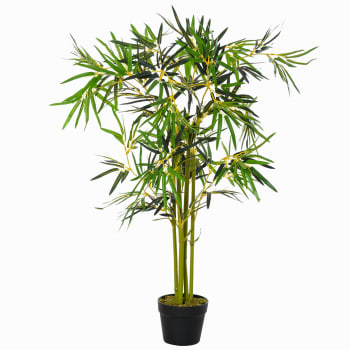 Outsunny - Bambù in vaso artificiale verde
