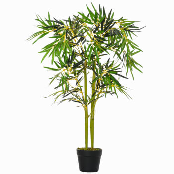 HOMCOM Pianta Artificiale di Ficus Alta 135cm con Vaso per Interno ed  Esterno