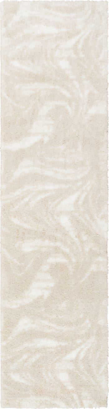 OSLO - Tapis shaggy moderne design beige - 80x300 cm