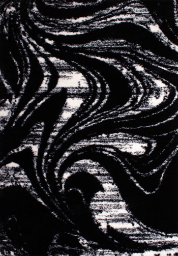 OSLO - Tapis shaggy moderne design noir - 120x160 cm