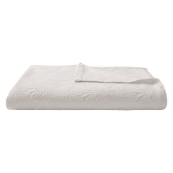 Empreinte - Jete de lit coton blanc 250x260 cm