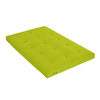 Matelas futon coton traditionnel, 13cm vert 160x200